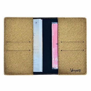 Intérieur etui carte grise personnalisé or