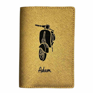 etui carte grise personnalisé or