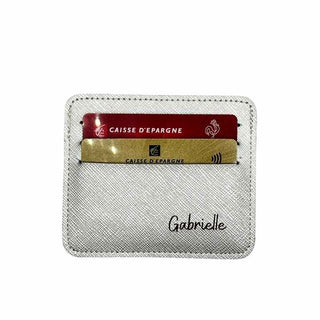 Intérieur porte carte personnalisé argent