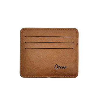 porte carte personnalisé marron