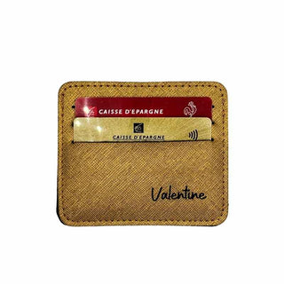 Intérieur porte carte personnalisé or