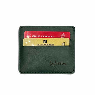 Intérieur porte carte personnalisé vert