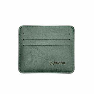 porte carte personnalisé vert