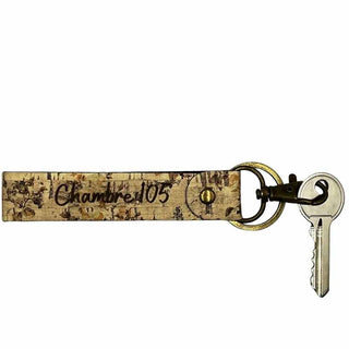 Intérieur porte clé personnalisé bambou