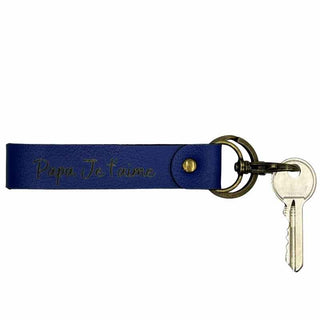 Intérieur porte clé personnalisé bleu