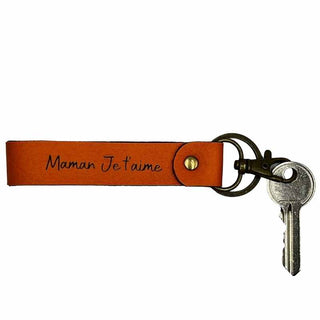 Intérieur porte clé personnalisé orange