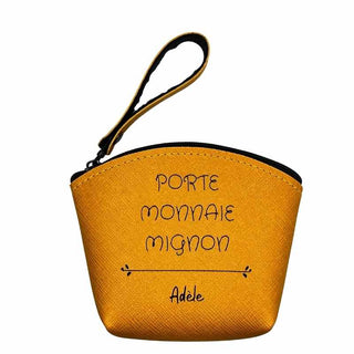 porte monnaie personnalisé jaune