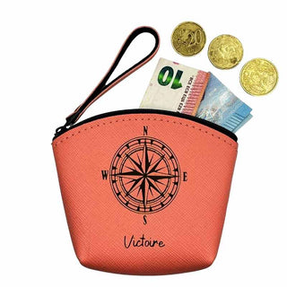 Intérieur porte monnaie personnalisé rose