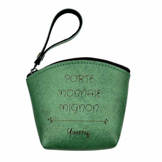porte monnaie personnalisé vert