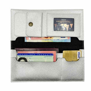 Intérieur portefeuille femme personnalisé argent