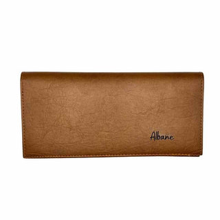 portefeuille femme personnalisé marron
