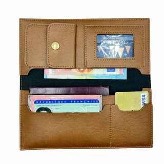 Intérieur portefeuille femme personnalisé marron