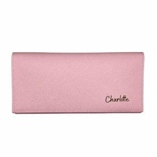 portefeuille femme personnalisé rose