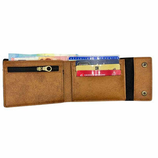 Intérieur portefeuille homme personnalisé camel