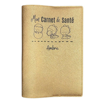 Protège Carnet de Santé Personnalisé Or