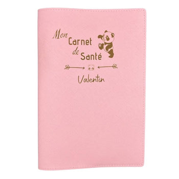 Protège Carnet de Santé Personnalisé Rose