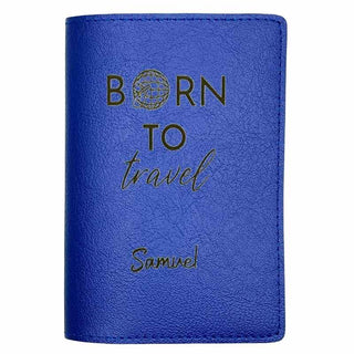 etui passeport personnalisé bleu