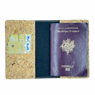 Intérieur pochette passeport personnalisé liège