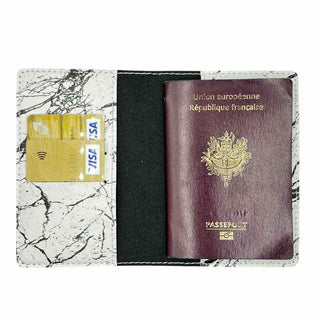 Intérieur pochette passeport marbre blanc