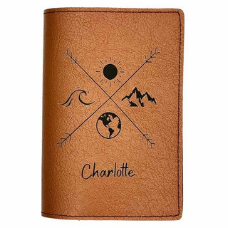 protege-passeport luxe marron