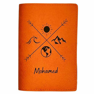 pochette passeport homme orange