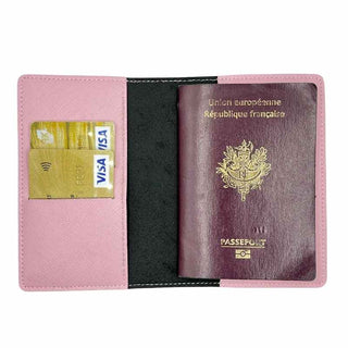 Protège Passeport Personnalisé Rose intérieur