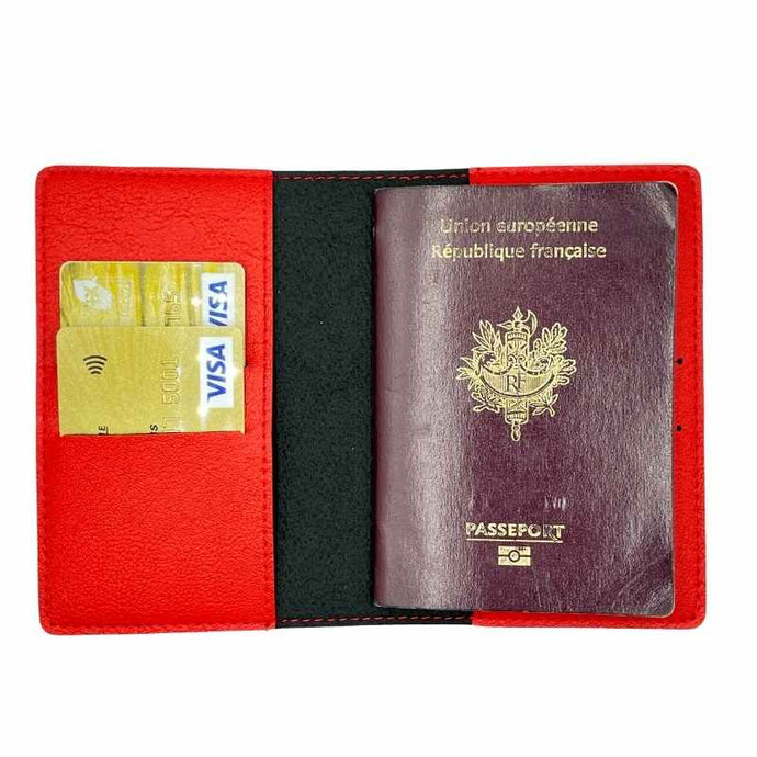 Protège Passeport Personnalisé Rouge