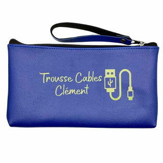 trousse de toilette personnalisée bleu