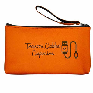 trousse de toilette personnalisée orange