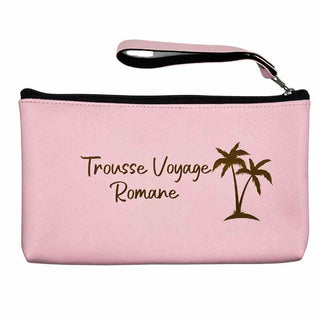 trousse de toilette personnalisée rose